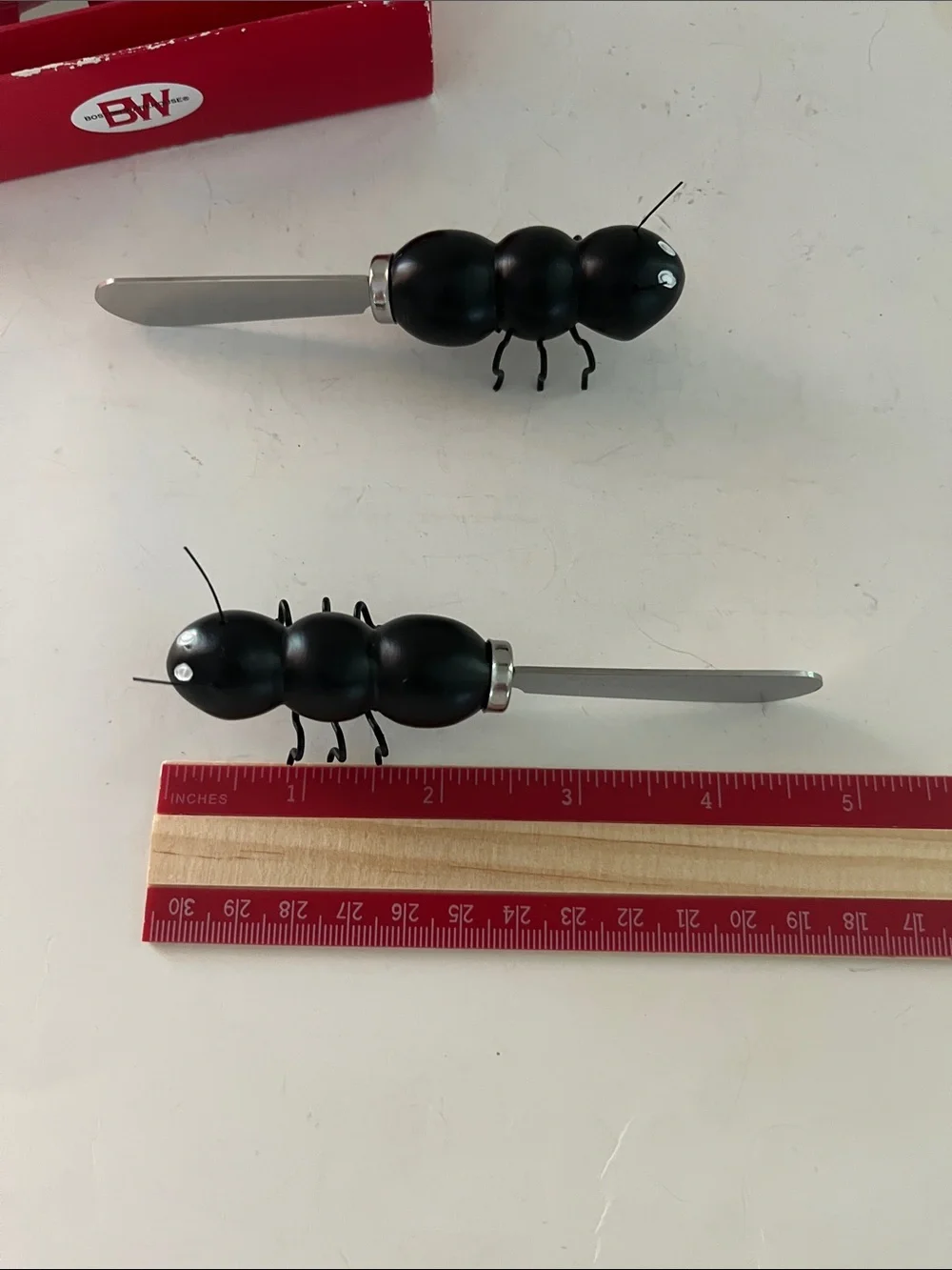 BW Ant Form Spreaders - Black Handle Cheese Spreaders (Set of 4)
